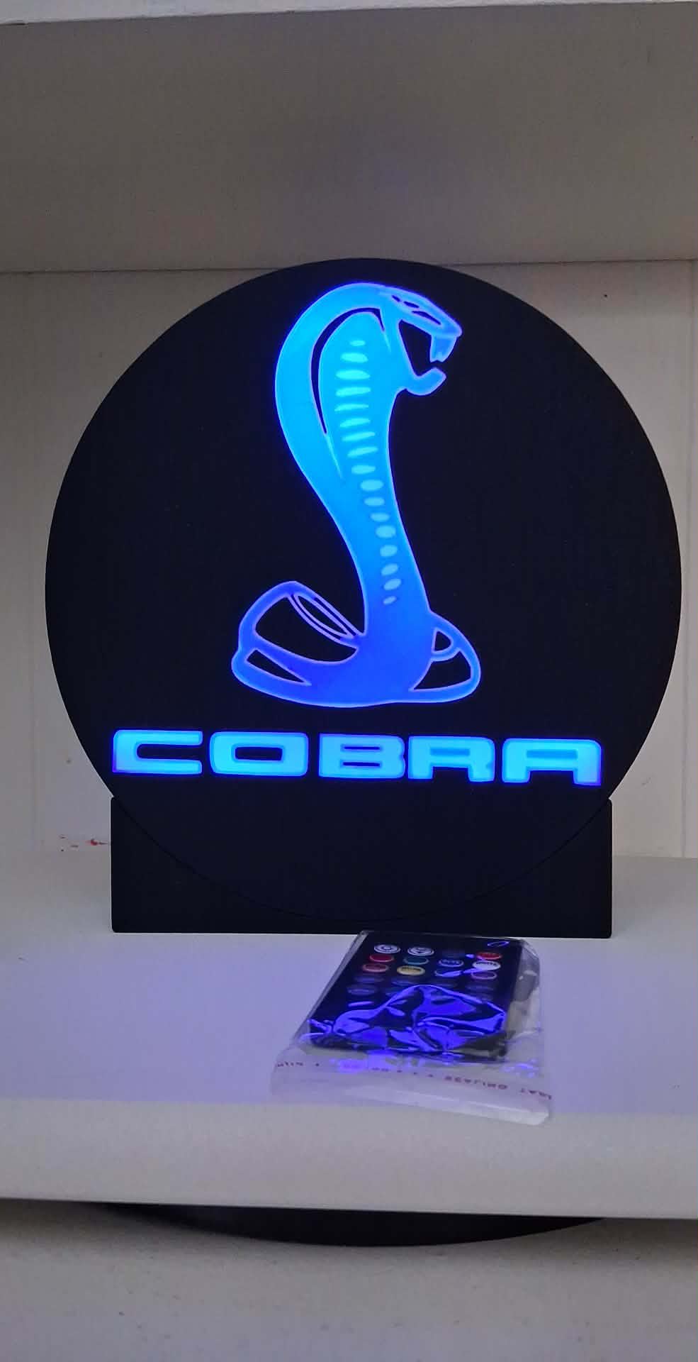 Cobra Round Black Snake LED light box – custom 3D printed – Lit Layer Creations